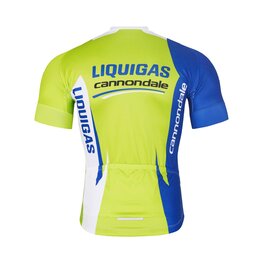 BONAVELO Cyklistický dres s krátkym rukávom - LIQUIGAS CANNONDALE - modrá/zelená/biela