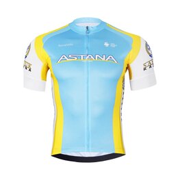 BONAVELO Cyklistický dres s krátkym rukávom - ASTANA - žltá/tyrkysová