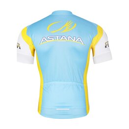 BONAVELO Cyklistický dres s krátkym rukávom - ASTANA - žltá/tyrkysová