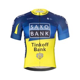 BONAVELO Cyklistický dres s krátkym rukávom - SAXO BANK TINKOFF - modrá/žltá