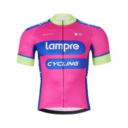 BONAVELO Cyklistický dres s krátkym rukávom - LAMPRE - ružová/modrá