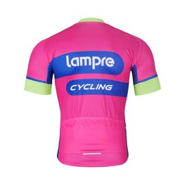 BONAVELO Cyklistický dres s krátkym rukávom - LAMPRE - ružová/modrá