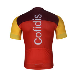 BONAVELO Cyklistický dres s krátkym rukávom - COFIDIS 2025 - červená/žltá