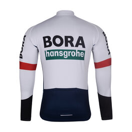 BONAVELO Cyklistický dres s dlhým rukávom zimný - BORA 2025 WINTER - modrá/biela