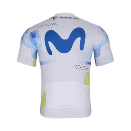 BONAVELO Cyklistický dres s krátkym rukávom - MOVISTAR 2026 - biela/modrá