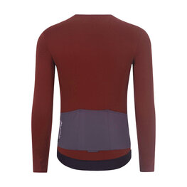 HOLOKOLO Cyklistický dres s dlhým rukávom zimný - SPECIAL - biela/bordová