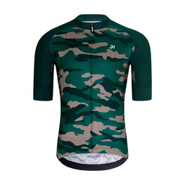 HOLOKOLO Cyklistický dres s krátkym rukávom - CAMOTRAIL - zelená