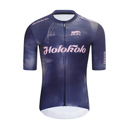HOLOKOLO Cyklistický dres s krátkym rukávom - TEAM SPIRIT - antracitová/fialová