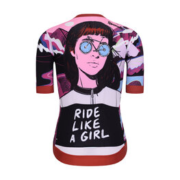 RIVANELLE Cyklistický dres s krátkym rukávom - SUNSET ELITE LADY LIMITED EDITION - ružová/viacfarebná