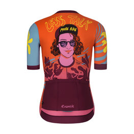 RIVANELLE Cyklistický dres s krátkym rukávom - LESS TALK - červená/viacfarebná