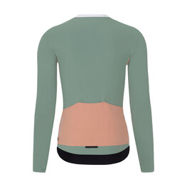 RIVANELLE Cyklistický dres s dlhým rukávom zimný - SPECIAL - biela/zelená