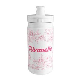 RIVANELLE Cyklistická fľaša na vodu - HYDRA 550 ml - biela/ružová