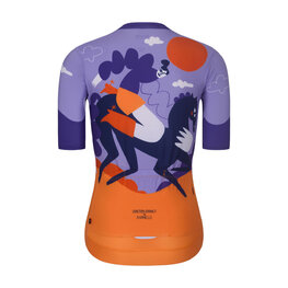 RIVANELLE Cyklistický dres s krátkym rukávom - STALLION - modrá/hnedá