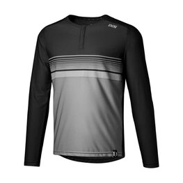 IXS Cyklistický dres s dlhým rukávom letný - FLOW LITE 1.0 - čierna/šedá