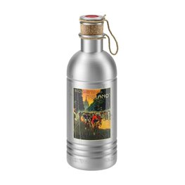 ELITE Cyklistická fľaša na vodu - VINTAGE ALU 600 - strieborná