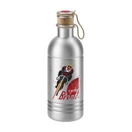 ELITE Cyklistická fľaša na vodu - VINTAGE ALU 600 - strieborná