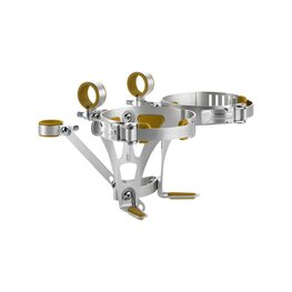 ELITE Cyklistický košík na fľašu - VINTAGE DOUBLE - strieborná