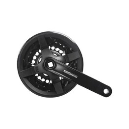 SHIMANO kľuky s prevodníkom - TOURNEY TY301 150mm 42/34/24 - čierna