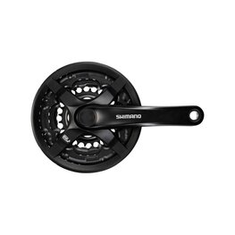 SHIMANO kľuky s prevodníkom - TOURNEY TY501 170mm 42/34/24 - čierna