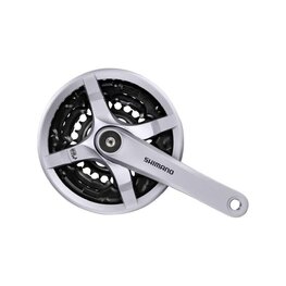 SHIMANO kľuky s prevodníkom - TOURNEY TY501 170mm 42/34/24 - strieborná