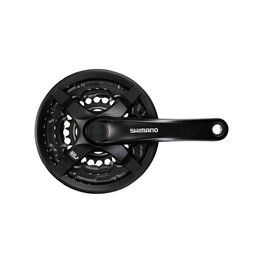 SHIMANO kľuky s prevodníkom - TOURNEY TY501 170mm 48/38/28 - čierna