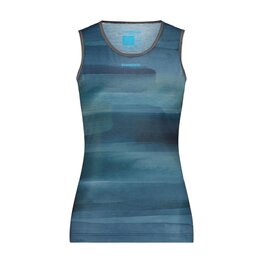 SHIMANO Cyklistické tričko bez rukávov - VERTEX SL - modrá