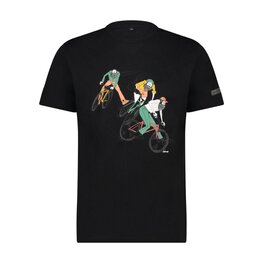 SHIMANO Cyklistické tričko s krátkym rukávom - SENTIERO LTD - čierna