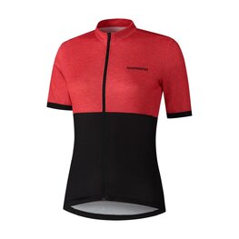 SHIMANO Cyklistický dres s krátkym rukávom - ELEMENT - červená/čierna