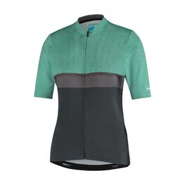 SHIMANO Cyklistický dres s krátkym rukávom - SUMIRE - zelená/šedá