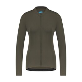 SHIMANO Cyklistický dres s dlhým rukávom zimný - KAEDE THERMAL LONG - šedá