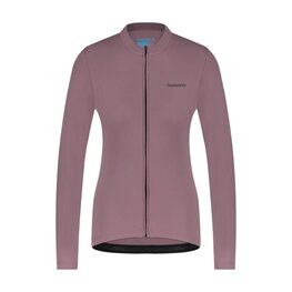 SHIMANO Cyklistický dres s dlhým rukávom zimný - KAEDE THERMAL LONG - fialová