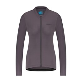 SHIMANO Cyklistický dres s dlhým rukávom zimný - ELEMENT LONG - fialová