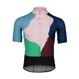 POC Cyklistický dres s krátkym rukávom - ESSENTIAL ROAD PRINT - modrá/zelená/bordová