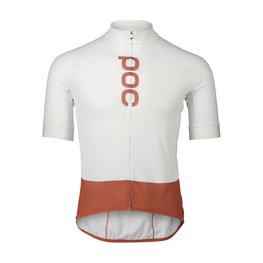 POC Cyklistický dres s krátkym rukávom - ESSENTIAL ROAD - biela/hnedá
