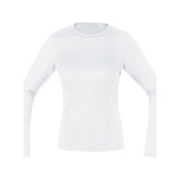 GORE Cyklistické tričko s dlhým rukávom - BASE LAYER - biela