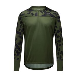 GORE Cyklistické tričko s dlhým rukávom - TRAILKPR - čierna/šedá