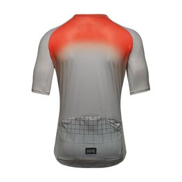 GORE Cyklistický dres s krátkym rukávom - GRID FADE 2.0 - šedá/oranžová