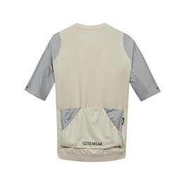 GORE Cyklistický dres s krátkym rukávom - DISTANCE 2.0 - béžová/šedá