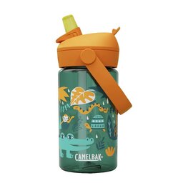 CAMELBAK Cyklistická fľaša na vodu - THRIVE FLIP STRAW KIDS 0,4l - zelená/oranžová