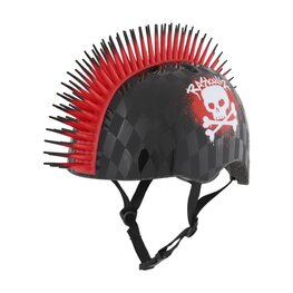 BELL Cyklistická prilba - SKULL HAWK - čierna/červená