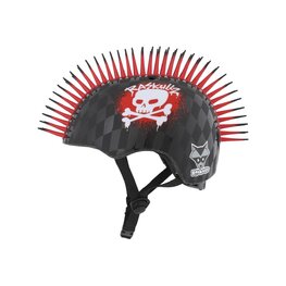 BELL Cyklistická prilba - SKULL HAWK - čierna/červená
