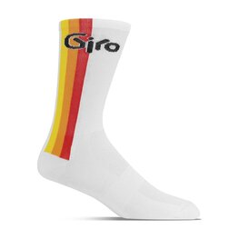 GIRO Cyklistické ponožky klasické - COMP RACER HIGH RISE - biela/viacfarebná