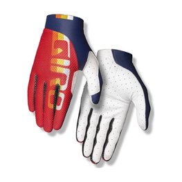 GIRO Cyklistické rukavice dlhoprsté - TRIXTER - červená/čierna/biela