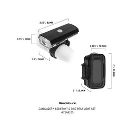 BLACKBURN set svetiel - Blackburn DAYVLAZER 550 + GRID REAR (set) USB-C