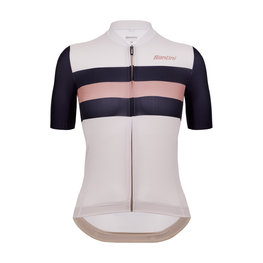SANTINI Cyklistický dres s krátkym rukávom - ECO SLEEK NEW BENGAL - biela/čierna