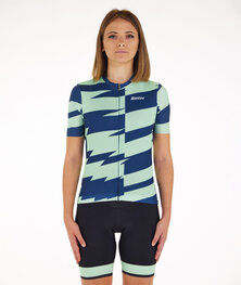 SANTINI Cyklistický dres s krátkym rukávom - FURIA SMART - svetlo zelená/zelená