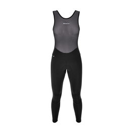 SANTINI Cyklistické nohavice dlhé s trakmi - PURE - čierna