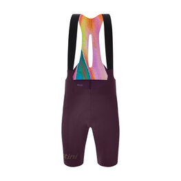 SANTINI Cyklistické nohavice krátke s trakmi - UNICO EDGE - bordová