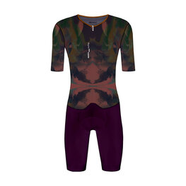 SANTINI Cyklistická kombinéza - MADSS - bordová