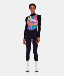 SANTINI Cyklistické nohavice dlhé s trakmi - UNICO - čierna